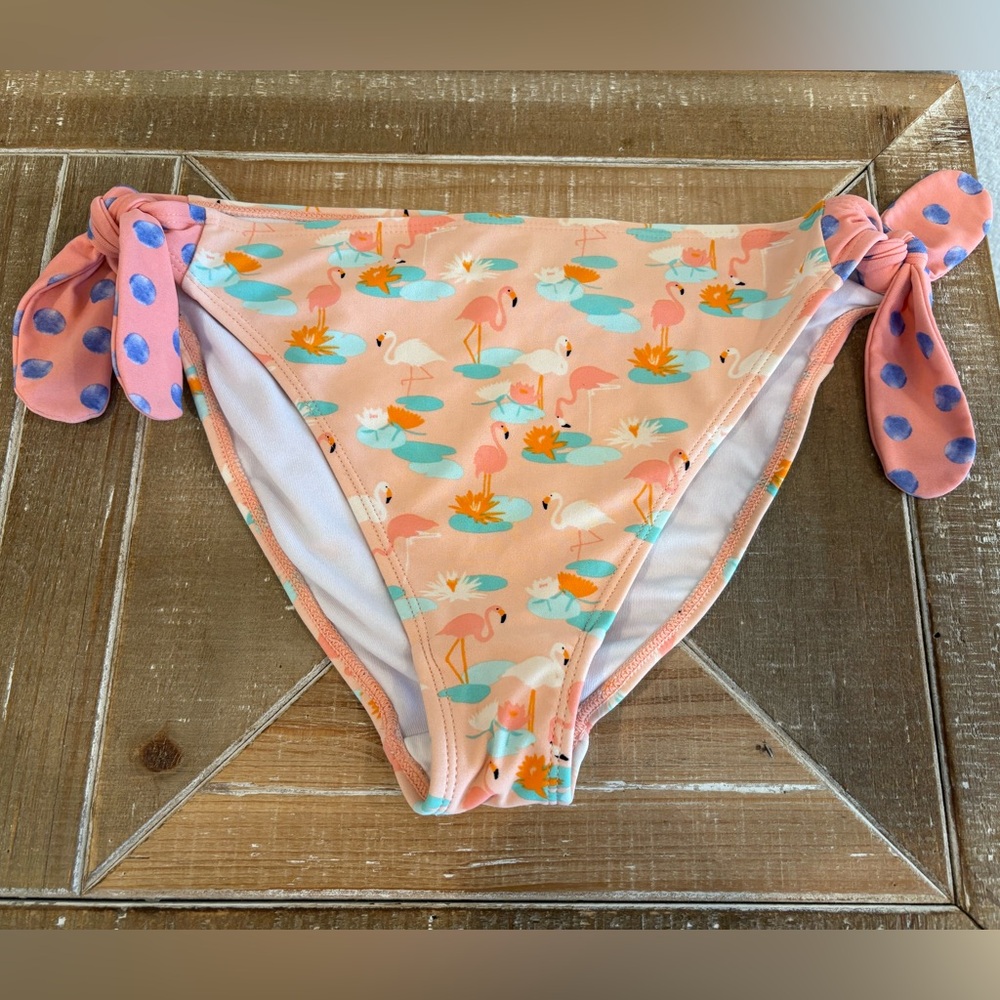 Matilda Jane Flamingo Print Girl’s Bikini Bathing Suit Bottom Size 14 VVGUC